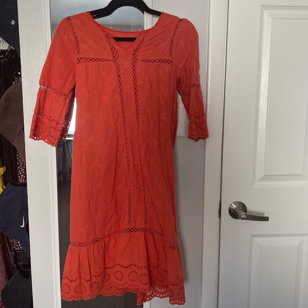 Orange mini dress
